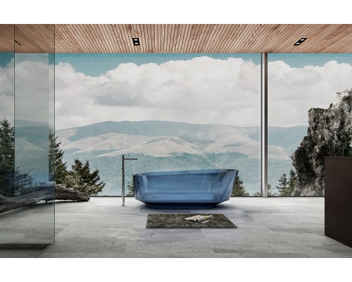 Ванна из полиэфирной смолы Abber Kristall 170х80 AT9706Saphir Синяя без гидромассажа