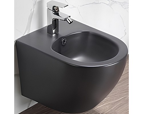 Биде CeramaLux B2342BDMDH подвесное Темно-серое матовое