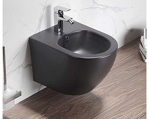 Биде CeramaLux B2342BDMDH подвесное Темно-серое матовое