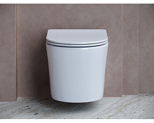 Комплект унитаза с инсталляцией Ceramicanova Balearica CN6000_1001CH_1000 с сиденьем Микролифт и клавишей смыва Хром глянцевый