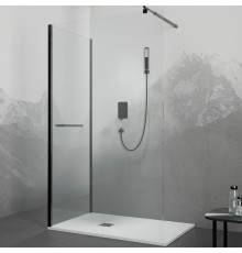 Душевой уголок RGW Walk In WA-005-1B 70x80 профиль Черный стекло прозрачное