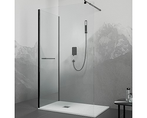 Душевой уголок RGW Walk In WA-005-1B 70x80 351005178-14 профиль Черный стекло прозрачное