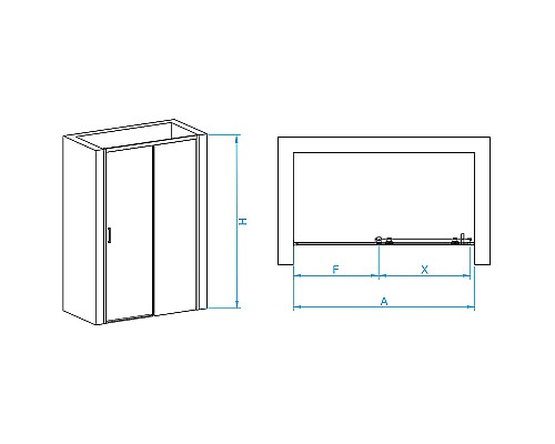Душевая дверь RGW Passage PA-017B 120 350801712-14 профиль Черный стекло прозрачное