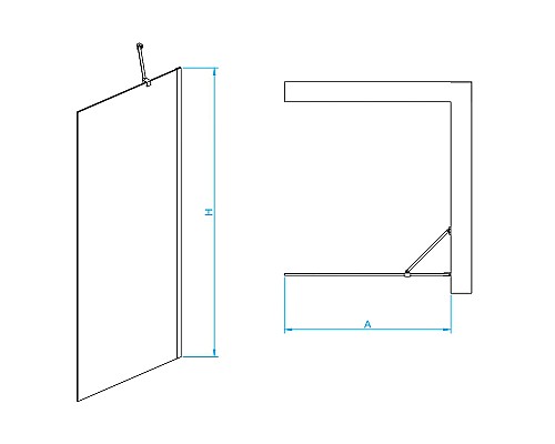 Душевая перегородка RGW Walk In WA-102 110 351010211-11 профиль Хром стекло прозрачное