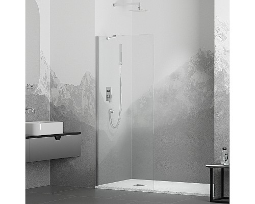 Душевая перегородка RGW Walk In WA-110 110 351011011-11 профиль Хром стекло прозрачное