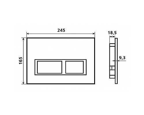 Клавиша смыва Esbano PRK-12MB ESINPRK12MB Черная матовая