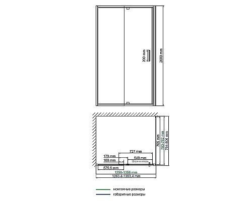 Душевой уголок WasserKRAFT Berkel 130x80 48P32 профиль Хром стекло прозрачное