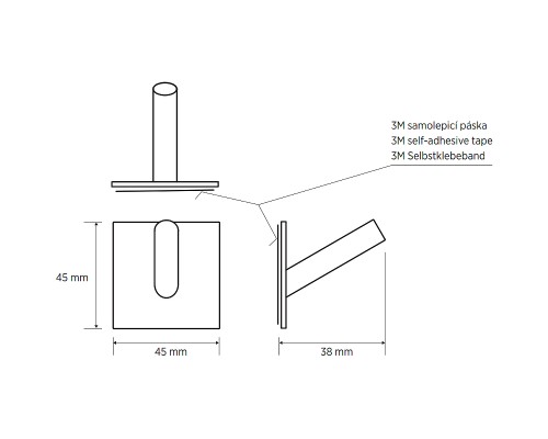 Крючок Bemeta Easy 163106261 Нержавеющая сталь полированная