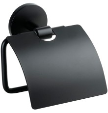 Держатель туалетной бумаги Bemeta Nox 102512010 с крышкой Черный матовый