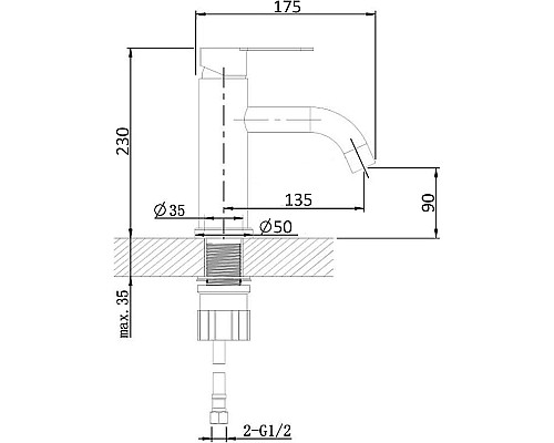 Смеситель для раковины Orange OneLife P99-020cr Хром