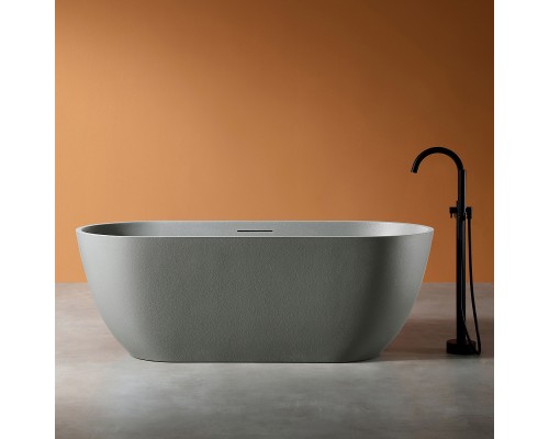 Ванна из искусственного камня Abber Frankfurt 170x75 AM9941MLG Светло-серая матовая без гидромассажа