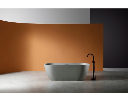 Ванна из искусственного камня Abber Frankfurt 170x75 AM9941MLG Светло-серая матовая без гидромассажа