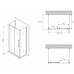 Душевой уголок Abber Schwarzer Diamant 130x90 профиль Черный стекло матовое