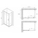 Душевой уголок Abber Schwarzer Diamant 120x60 профиль Черный стекло прозрачное