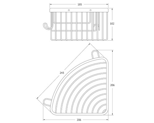 Полка корзина Artwelle Universell 4133 угловая Хром