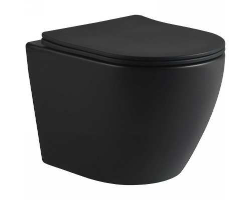 Унитаз SantiLine SL-5025MB подвесной Черный матовый с сиденьем Микролифт