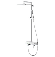 Душевая система Teska Niagara NG3501C с термостатом Хром Белое стекло