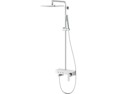 Душевая система Teska Niagara NG3501C с термостатом Хром Белое стекло