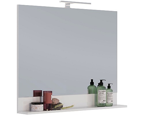 Зеркало Lemark Romance 100 LM07R100Z Белый глянец с кнопочным выключателем