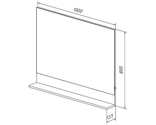 Зеркало Lemark Romance 100 LM07R100Z Белый глянец с кнопочным выключателем