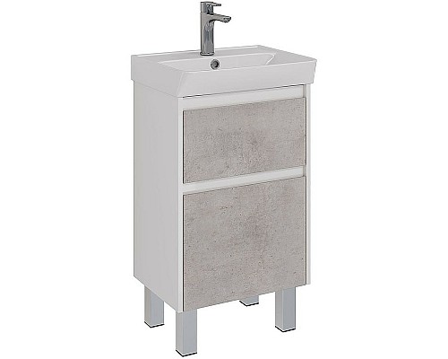 Тумба под раковину Lemark Combi 50 LM03C50T-Beton подвесная Бетон Белый глянец Тумба под раковину Lemark Combi 50 LM03C50T-Beton подвесная Бетон Белый глянец