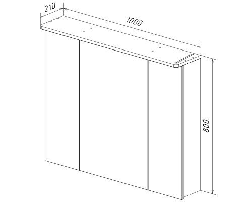 Зеркальный шкаф Lemark Zenon 100 с подсветкой Белый глянец