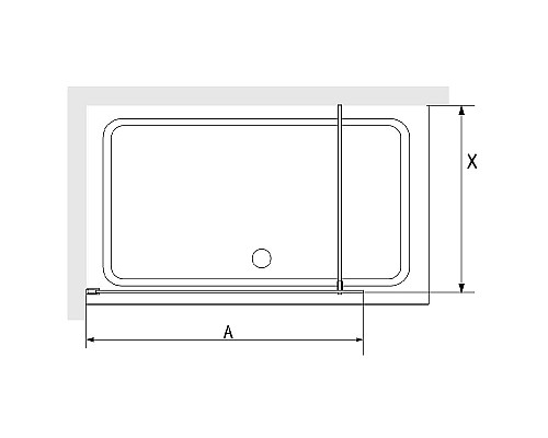 Душевая перегородка RGW Walk In WA-08 60 06100806-151 профиль Хром стекло ребристое