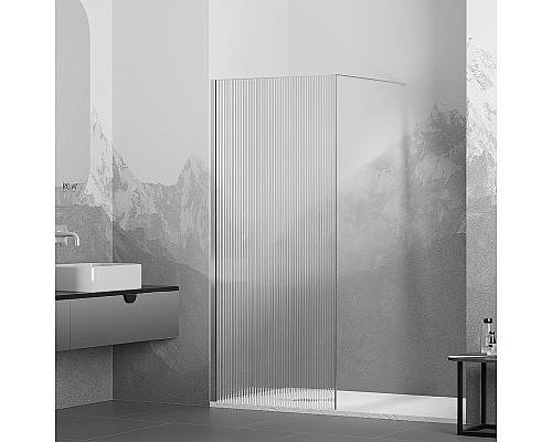 Душевая перегородка RGW Walk In WA-08 100 06100810-151 профиль Хром стекло ребристое