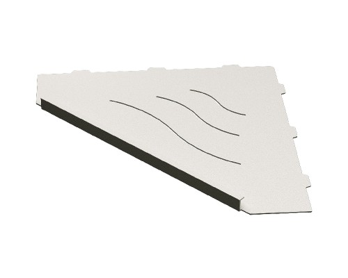 Металлическая полка RGW MT-13W 49279913-01 угловая Белая