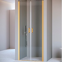 Душевая дверь RGW Passage PA-104Gb 80 060810408-16 профиль Золото брашированное стекло прозрачное