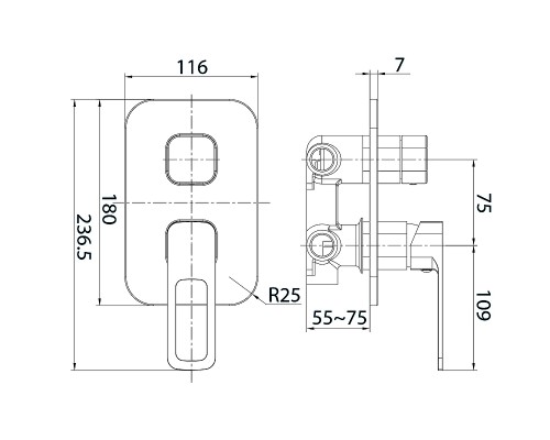Смеситель для душа Iddis Slide SLISB00i68 Хром