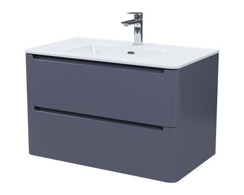 Тумба с раковиной Iddis Edifice 80 EDI80D0i95K подвесная Темно-серая