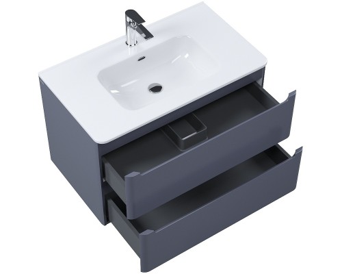 Тумба с раковиной Iddis Edifice 80 EDI80D0i95K подвесная Темно-серая
