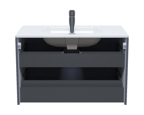 Тумба с раковиной Iddis Edifice 80 EDI80D0i95K подвесная Темно-серая