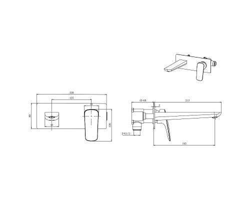 Смеситель для раковины Aquatek Вега AQ1013CR Хром