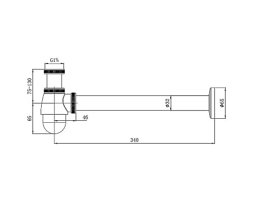 Сифон для раковины Aquatek AQ6018CR Хром