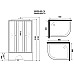 Душевая кабина Niagara Eco 90x80 L E90/80/40L/TN без гидромассажа