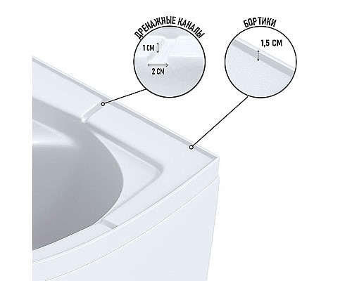 Душевая кабина Niagara Eco 90x80 L E90/80/40L/TN без гидромассажа