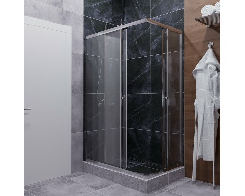 Душевой уголок Triton Вента-Хром 100х80 Щ0000049617 профиль Хром стекло прозрачное