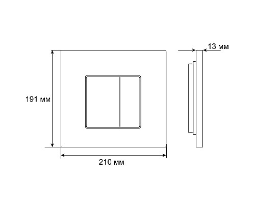 Клавиша смыва Grossman Pragma 800.T1.03.110.110 Хром матовый