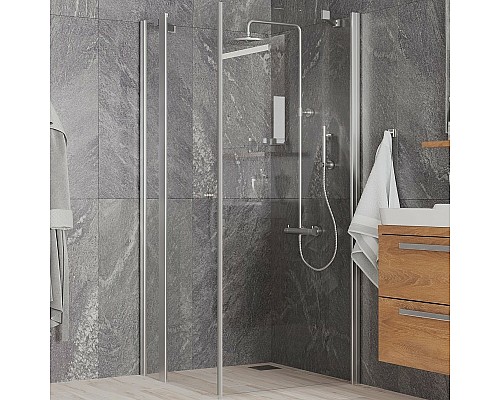 Душевой уголок Paini Cox 90x90 78CR9090 профиль Хром матовый стекло прозрачное