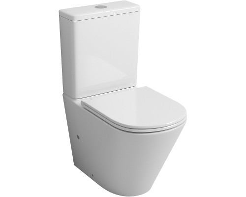 Унитаз компакт Grossman Tornado GR-4450SQ Белый глянцевый с бачком и сиденьем Микролифт