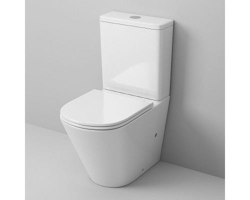 Унитаз компакт Grossman Tornado GR-4450SQ Белый глянцевый с бачком и сиденьем Микролифт