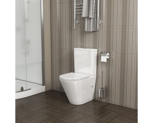 Унитаз компакт Grossman Tornado GR-4450SQ Белый глянцевый с бачком и сиденьем Микролифт