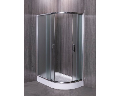 Душевой уголок Esbano ESR-8027A 120x80 L профиль Хром стекло рифленое