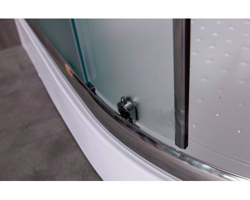 Душевой уголок Esbano ESR-8027A 120x80 L профиль Хром стекло рифленое