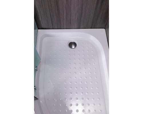 Душевой уголок Esbano ESR-8027A 120x80 L профиль Хром стекло рифленое