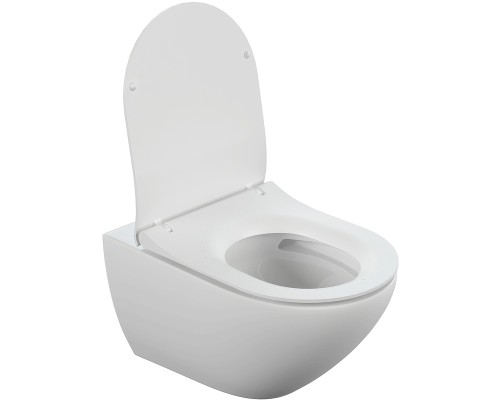 Комплект унитаза Cersanit Sreet Fusion Vortex DPL EO Slim с инсталляцией Vector с сиденьем Микролифт и клавишей смыва Хром глянцевый