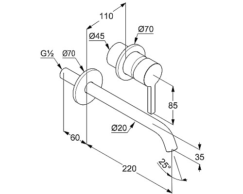 Смеситель для раковины Kludi Nova Fonte Pura 202455315 Белый матовый