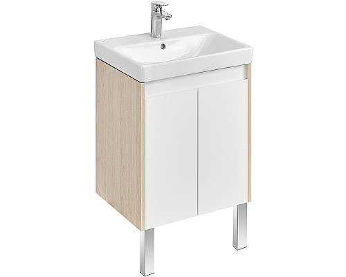Тумба под раковину Aquaton Сканди Doors 55 1A278801SDB20 Белый глянец, Дуб верона Тумба под раковину Aquaton Сканди Doors 55 1A278801SDB20 Белый глянец, Дуб верона